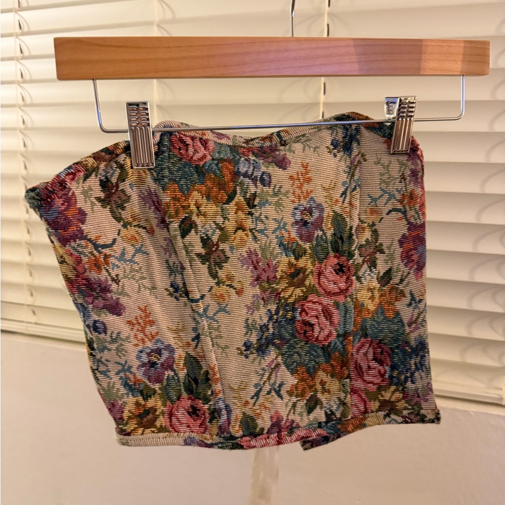 Princess Polly Floral Knit Corset Top